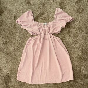 Love Tree Light Pink Kids Dress with Flutter Sleeves